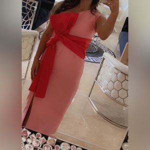 Keepsake the label pink and red dress